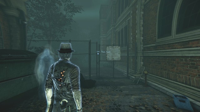 Past this fence, there is the Judgment House. - Chapter 8 - Bell Killers Hideout - Main investigations - Murdered: Soul Suspect - Game Guide and Walkthrough