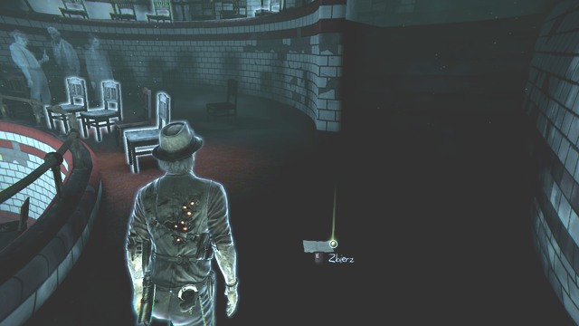 The note is close to the stairs. - Chapter 5 - Small cases - Side cases - Murdered: Soul Suspect - Game Guide and Walkthrough