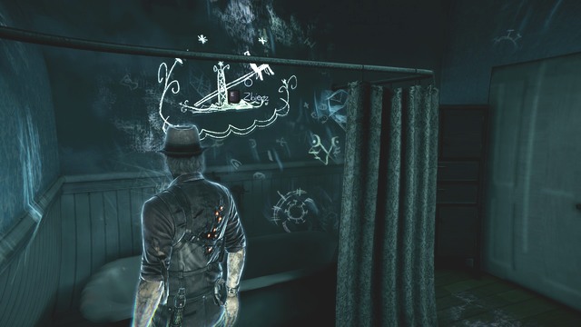 An interesting picture appears on the wall. - Chapter 2 - Ghost Girls Messages Part 2 - Collectibles - Murdered: Soul Suspect - Game Guide and Walkthrough