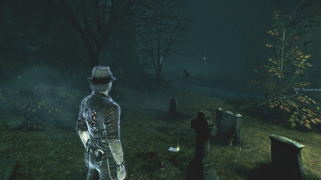 It is the first collectible that you find in the graveyard. - Chapter 4 - Julias Thoughts (4) - Collectibles - Murdered: Soul Suspect - Game Guide and Walkthrough
