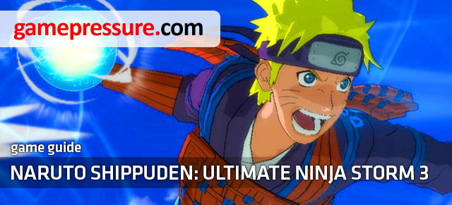 This guide contains descriptions of in-game boss fights, along with plethora of screenshots - Naruto Shippuden: Ultimate Ninja Storm 3 - Game Guide and Walkthrough