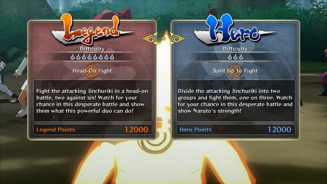 Hero and Legend are two item sets which can be used in combat - Legend or Hero - Naruto Shippuden: Ultimate Ninja Storm 3 - Game Guide and Walkthrough