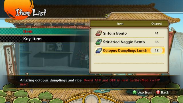 You can affect each character of your team with a different bento. - Items - Naruto Shippuden: Ultimate Ninja Storm Revolution - Game Guide and Walkthrough