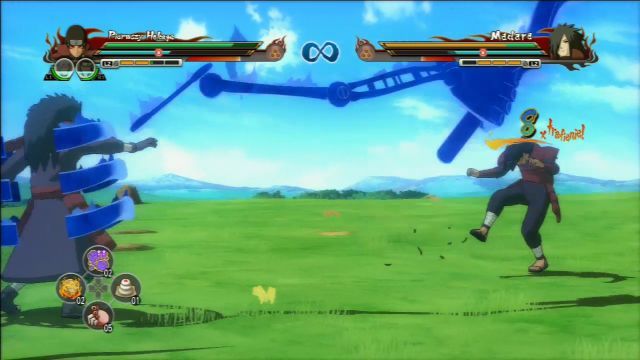 Madaras attacks are irritating because of their long reach. - The Greatest Evil Duo - Ninja World Tournament - Ally Events - Naruto Shippuden: Ultimate Ninja Storm Revolution - Game Guide and Walkthrough