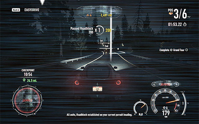 The effects of the jammer can be clearly seen when you become its victim - Pursuit Tech - Racer career - Need for Speed Rivals - Game Guide and Walkthrough
