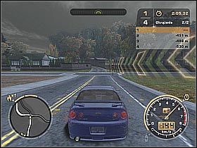 A rather challenging corner awaits you near the finish line - Black List #15 - Sonny - Career - Need for Speed: Most Wanted - Game Guide and Walkthrough