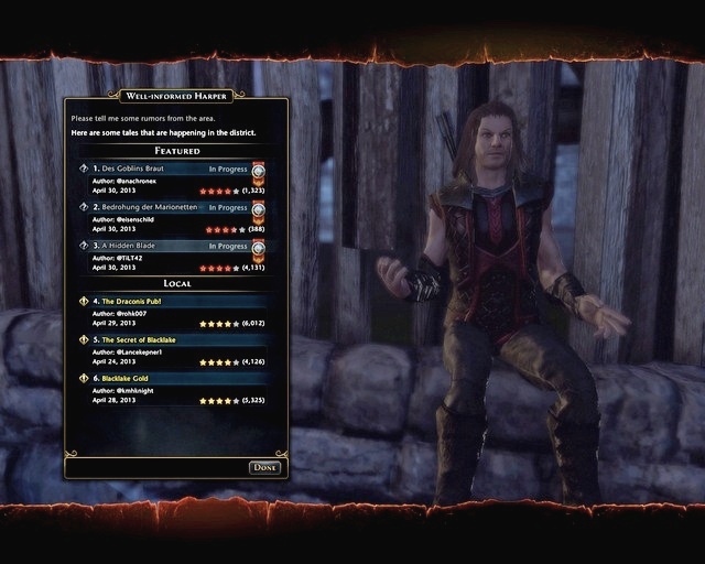 While viewing foundry quests note yellow and red star ratings, those are both player ratings, but quests with red stars are featured in this week - The Foundry quests and local contacts - Quests - Neverwinter - Game Guide and Walkthrough