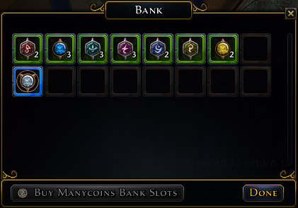 1 - Inventory and bank - Equipment - Neverwinter - Game Guide and Walkthrough
