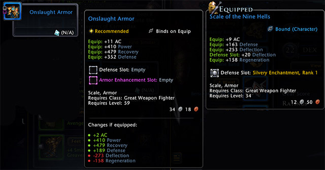 You can see in the item's tooltip what enchantment slots it have, and those slots can be - Runes and enchantments - Equipment - Neverwinter - Game Guide and Walkthrough