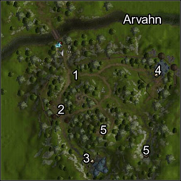 When you're on the spot, you'll immediately see the first statue of purification (A1) - Map: Arvahn Ruins (A) - Ritual of Purification - Neverwinter Nights 2 - Game Guide and Walkthrough