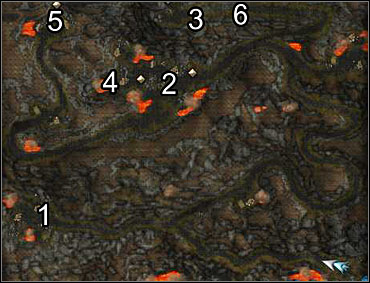 Grab the first ore deposit in the area (1) and climb the mountain - Ironfist Clan - Alliances - Neverwinter Nights 2 - Game Guide and Walkthrough