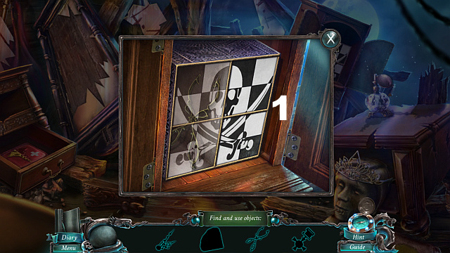 - collect the chessboard piece and put it into the cupboard[1] - Chapter 2 - Puzzles - Nightmares from the Deep: The Sirens Call - Game Guide and Walkthrough