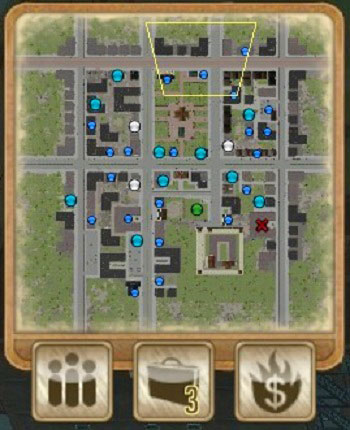 Minimap and icons: Gang Management, Jobs (3 new) and Fire Sale. - Main View - Strategy - Omerta: City of Gangsters - Game Guide and Walkthrough
