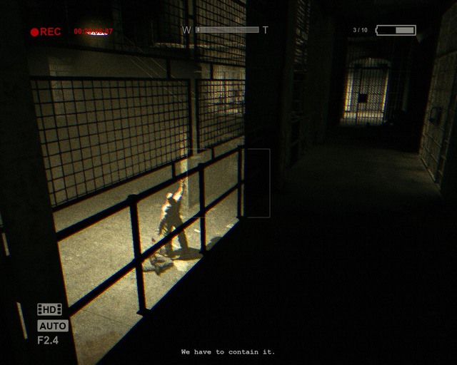 A nice touch and under the grates - an access card to the previous door - Prison Block - Walthrough - Outlast - Game Guide and Walkthrough