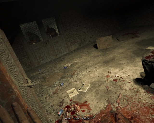 While escaping, don't forget to barricade doors behind you - Male Ward - Walthrough - Outlast - Game Guide and Walkthrough