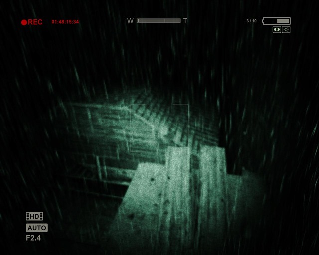 Jump over to the next building - Coutryard - Walthrough - Outlast - Game Guide and Walkthrough