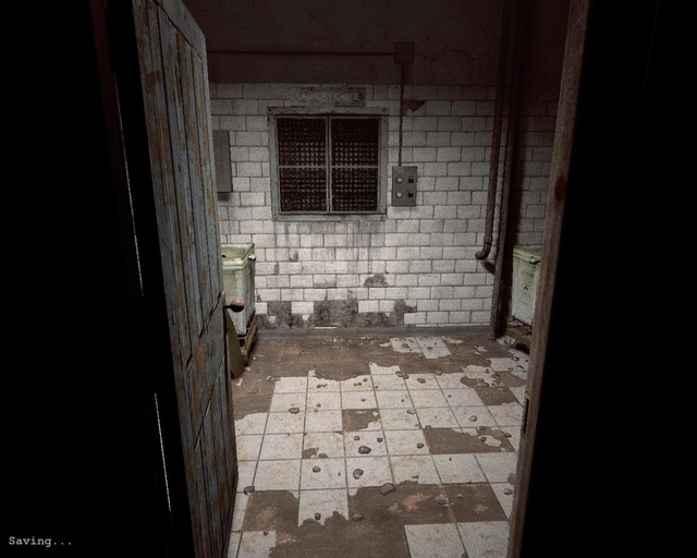Laundry room entrance. Remember this place - Female Ward - Walthrough - Outlast - Game Guide and Walkthrough