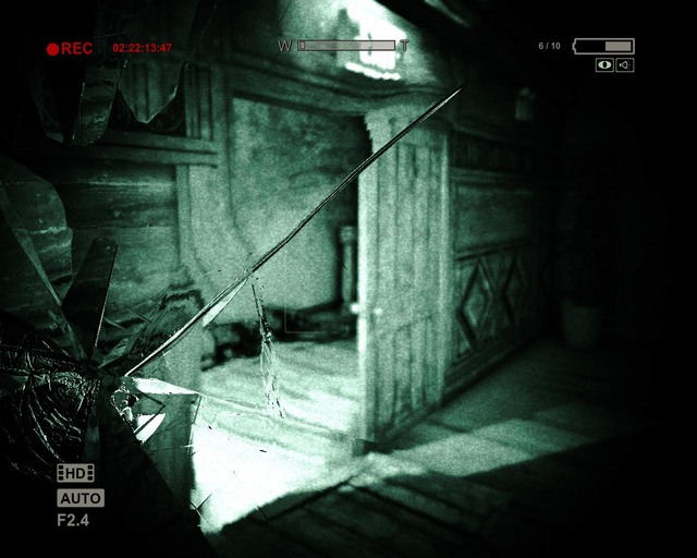 The door your buddy forced open. The corridor behind it leads to the reception area - Return to the Administration Block - Walthrough - Outlast - Game Guide and Walkthrough