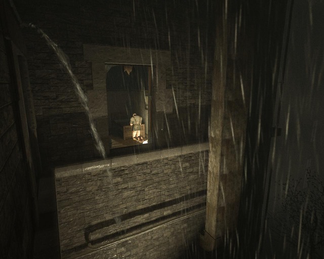 Walking on the edge while it's raining. Your destination is the window - Return to the Administration Block - Walthrough - Outlast - Game Guide and Walkthrough