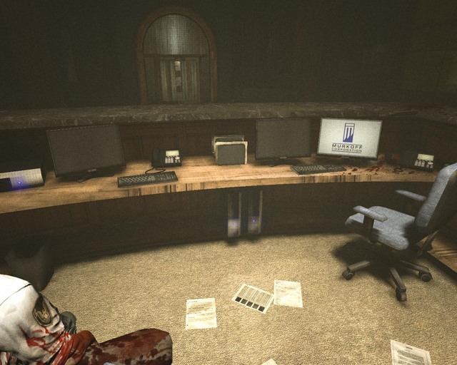 By the reception desk - Administration Block - Collectibles - Documents - Outlast - Game Guide and Walkthrough