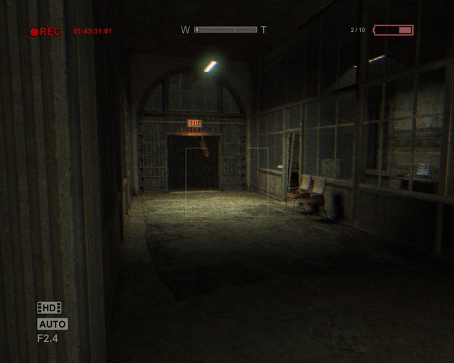 Outside exit; on the right an open door to a security post - Courtyard - Collectibles - Documents - Outlast - Game Guide and Walkthrough