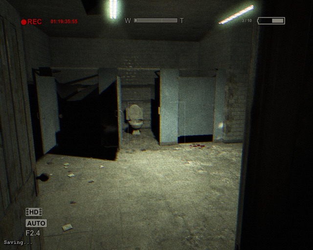 The bathroom you enter right after leaving the second shaft - Male Ward - Collectibles - Documents - Outlast - Game Guide and Walkthrough