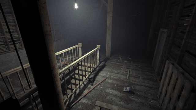 The stairs leading to the groom - Vocational Block - Game Walkthrough - Outlast: Whistleblower - Game Guide and Walkthrough