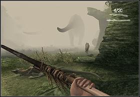 When you find the dead body of first dinosaur, youll be attacked by the bigger one - Brontosaurus - Walkthrough - Peter Jacksons King Kong - Game Guide and Walkthrough