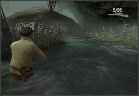 After few meters passed, youll have to enter the water for the first time - Swamps - Walkthrough - Peter Jacksons King Kong - Game Guide and Walkthrough