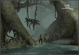 youll reach the bigger reservoir one hell of a fight will start (many lizards attacking from different sides) - Swamps - Walkthrough - Peter Jacksons King Kong - Game Guide and Walkthrough