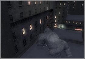 To get to the third one, jump above the street from the place, where you have destroyed the second reflector (picture on the left) - In The Streets Of New York - Walkthrough - Peter Jacksons King Kong - Game Guide and Walkthrough