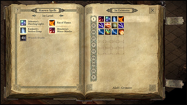 Pick spells to your Grimoire carefully as youre not able to change them during combat - Wizard - Character classes - Pillars of Eternity - Game Guide and Walkthrough