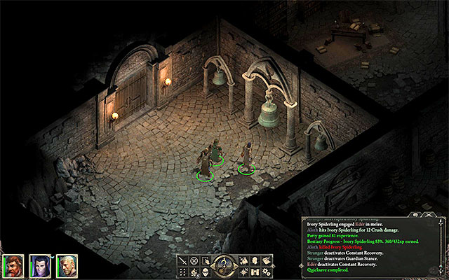 Reach the chamber with three bells - Side quests in Gilded Vale - Gilded Vale M4 - Pillars of Eternity - Game Guide and Walkthrough