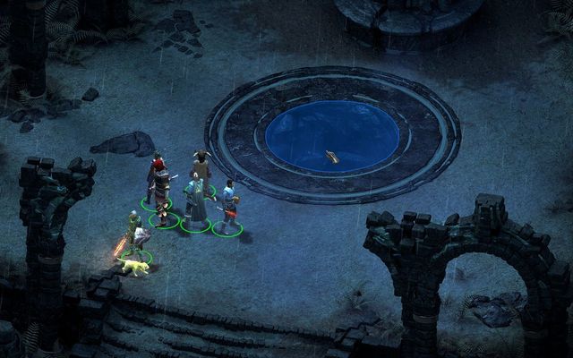 As soon as you gain favor with one of the deities, jump into the pit. - Court of the Penitents - main quest - Twin Elms - Elms Reach M37 - Pillars of Eternity - Game Guide and Walkthrough