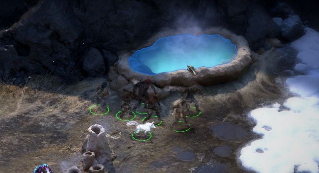 After defeating all enemies search through all three hot springs. - The Thermal Pearl - side quest - Stalwart Village M1 - description and map of the location - Pillars of Eternity - Game Guide and Walkthrough