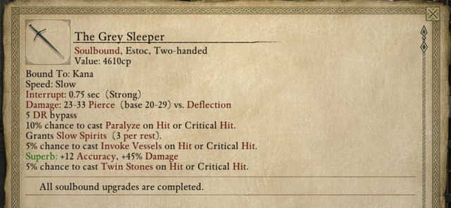 The Grey Sleeper is one of the best two-handed swords in the game. - The Grey Sleeper - side quest - Longwatch Falls M3 - description and map of the location - Pillars of Eternity - Game Guide and Walkthrough