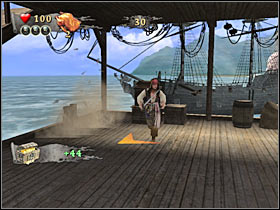 Once you're ready, use the platform to reach the upper level - Mission 3 - part 3 - Mission 3 - Port Royal - Pirates of the Caribbean: At Worlds End - Game Guide and Walkthrough
