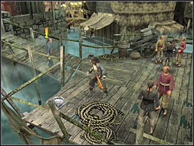 You will also encounter your final debtor in this area (#1) - Mission 8 - part 1 - Mission 8 - Singapore - Pirates of the Caribbean: At Worlds End - Game Guide and Walkthrough