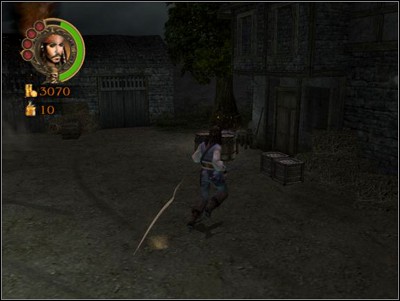 After defeating the first group of foes, head onward, up to the barrier which will explode a while later, clearing the path ahead - The Hero of Port Royal - Missions - Pirates of the Caribbean: Legend of Jack Sparrow - Game Guide and Walkthrough