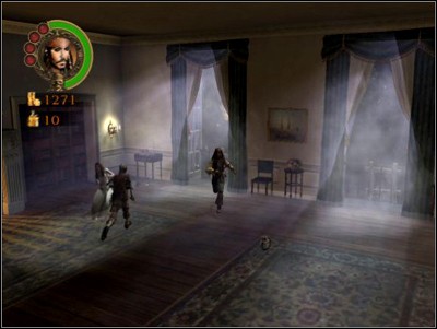 After another wall explodes, run to the right, to the bookcase behind which is another Map Piece - Royal Damsel, Jack's Distress - Missions - Pirates of the Caribbean: Legend of Jack Sparrow - Game Guide and Walkthrough