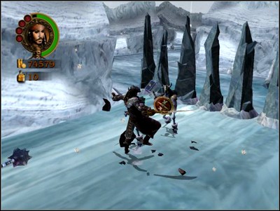 The next obstacle is the bridge although it makes our battle with the enemies easier - try to shove them off the bridge - From Frozen to Freedom - Missions - Pirates of the Caribbean: Legend of Jack Sparrow - Game Guide and Walkthrough