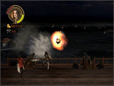 Fighting him is relatively easy until he uses his smoke screen - then youll have to track him based on where he shoots from and smother him with powder kegs, or sneak a few hits in in melee - Where There' Fire, There's Blacksmoke - Missions - Pirates of the Caribbean: Legend of Jack Sparrow - Game Guide and Walkthrough