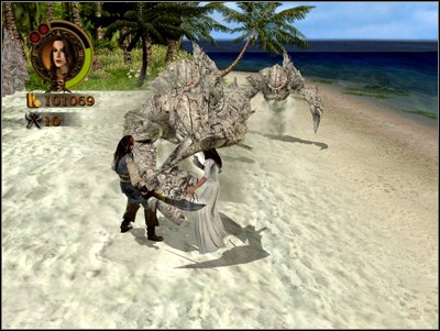 After you defeat the Elementals on the beach, the mission ends - Sand, Sky, Rum and Gold - Missions - Pirates of the Caribbean: Legend of Jack Sparrow - Game Guide and Walkthrough