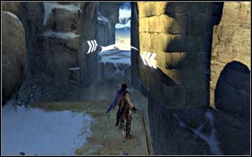 In the narrow corridor, first run on the wall on the left - The Prologue - part 1 - Walkthrough - Prince of Persia - Game Guide and Walkthrough