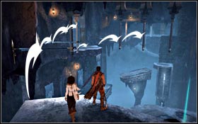 After leaving the corridor jump along the wall on the left - Royal Palace - The Cavern - Royal Palace - Prince of Persia - Game Guide and Walkthrough