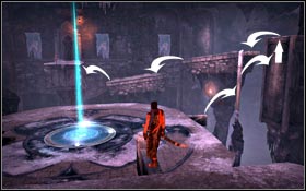 Jump down to the arena and go one level higher using the same column as few moments ago - Royal Palace - The Cavern - Royal Palace - Prince of Persia - Game Guide and Walkthrough