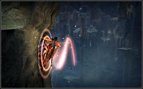Jump onto a red Power Plate which is situated on one of the rocks surrounding the arena - Ruined Citadel - Sun Temple - Ruined Citadel - Prince of Persia - Game Guide and Walkthrough