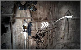 Jump in the direction on the crack from the beam and then go right again - Ruined Citadel - Martyr's Tower - Ruined Citadel - Prince of Persia - Game Guide and Walkthrough