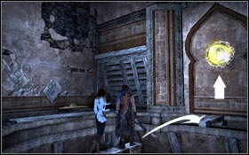 Use Elika's help to jump on a beam one level lower and from here you will reach the ring without any problems - Ruined Citadel - Martyr's Tower - Ruined Citadel - Prince of Persia - Game Guide and Walkthrough