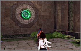 Jump onto green Power Plate and collect the balls from the walls and ceiling while you are running - City of Light - Queen's Tower - Light Seeds - City of Light - Prince of Persia - Game Guide and Walkthrough